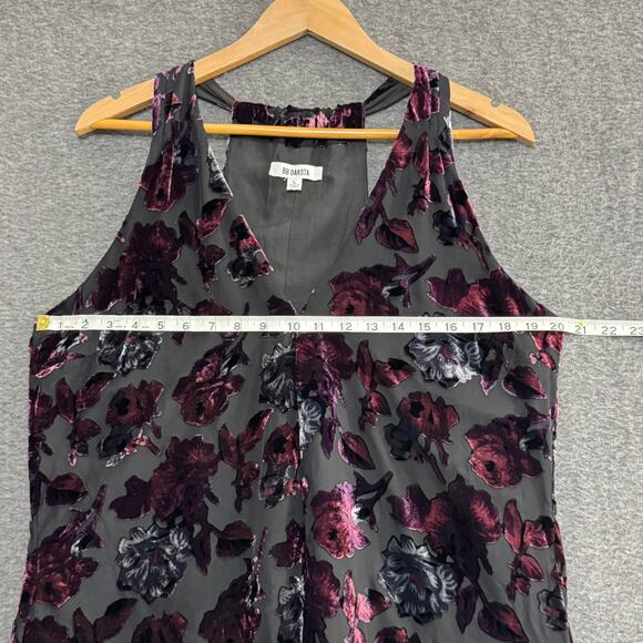 BB DAKOTA Velvet Burnout Floral Sleeveless Mini Dress Size L Whimsygoth Softglam - Picture 4 of 9